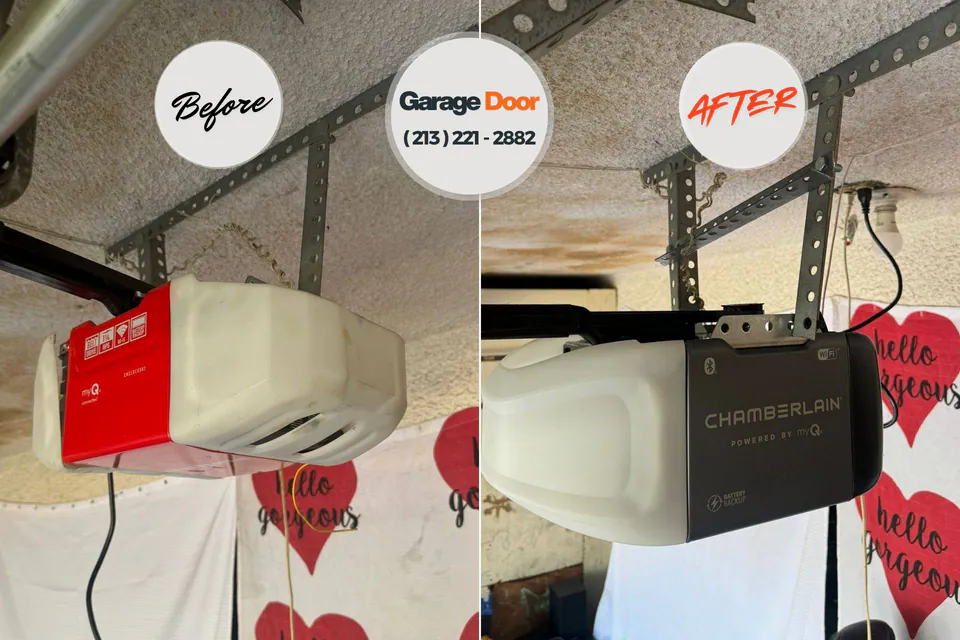 Before and after: garage door repair Charlotte Harbor, FL